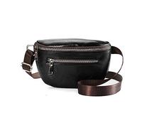 JSGHGDF Riñonera de moda para mujer, bolsa de cinturón de media luna, gran capacidad, bolsa de pecho ajustable, Black, M, Mochila para bicicleta