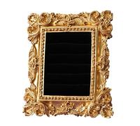 JSGHGDF Soporte para anillos de tipo antiguo con base de franela suave, compacto para exhibición de joyas y regalo de marco de fotos, plato de anillos