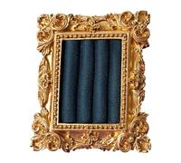 JSGHGDF Soporte para anillos de tipo antiguo con base de franela suave, compacto para exhibición de joyas y regalo de marco de fotos, plato de anillos