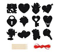 JSGHGDF Tarjeta de rascar para el día de San Valentín con mensajes ocultos sorpresa, actividades de manualidades para niños y decoraciones colgantes de árbol de vacaciones, actividades creativas de