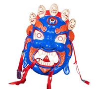 JSGHGDF Tradition Cultural Tibetano Ritual Theater Facepiece Cómodo Tíbetano Arte Ritual Decoración del Hogar Fotografía Coleccionistas e Intérpretes, azul, Talla única