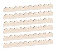 JSIWOTH Moulure Décorative en Bois Ondulé, Lot de 6 Baguettes en Bois de Tilleul Non Traité pour Meubles, Miroirs, Fenêtres, Portes & Décoration Murale DIY (40 x 4 cm)