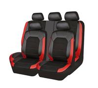 JsjjQf 9 Piezas Coche Juegos de Cubreasientos para Kia K2/Rio (Typ UB) 3. Generation 2011 2012 2013 2014 2015 2016,Funda Asiento CojíN Protectores Cómodo Transpirable Interior Accesorios,Red