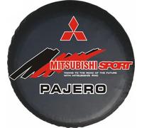 JsjjQf Cubiertas de la Rueda de Respuesto para Mitsubishi Pajero 2019-2023,Funda Neumáticos Cubiertas Neumáticos Rueda Neumático Funda Protectora Accesorios,C-16inch
