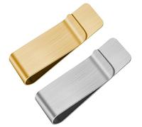 JSKWIKE 2 Piezas Clip de Dinero de Metal Pinzas para Billetes de Acero Inoxidable para Hombres Efectivos de Tarjeta de Crédito Paper Documentos