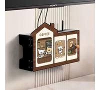 JSLJDM Caja de Almacenamiento de enrutador WiFi, cajas WiFi montadas en la pared para el hogar,estilo lindo, alta capacidad de carga, sala de estar y oficina B 42x12x28cm