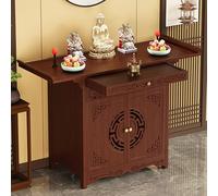 JSLJDM Mesa de Altar con Almacenamiento,Altar de Madera para el hogar, Mesa Budista con cajón para Uso doméstico, nicho de Buda Chino, para Incienso,ofrendas y oración Rose Color 100x40x100cm