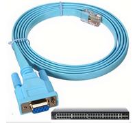 JSM FITNESS Cable Consola Cisco DB9 a RJ45 1.8 m - Adaptador Serie RS232 - Cable de Configuración Profesional para Routers y Switches - Compatible con Windows, MacOS y Linux