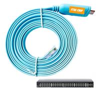 JSM FITNESS Cable de Consola USB-C a RJ45 con Chipset FTDI - 3 m Thunderbolt Console Cable Compatible con Cisco, HP, Fortigate, Routers y Switches - Funciona con MacBook, Linux y Windows