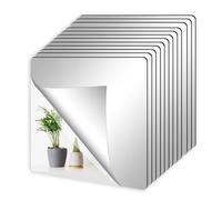 JSMTKJ 12 Piezas Espejos Autoadhesivos Pared, 15 x 15 cm Flexibles Espejos Autoadhesivos Acrílico Plastico Azulejos de Espejo para Decoración del Hogar, Baño, Dormitorio, Sala de Estar, Armario