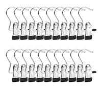 JSMTKJ 20 Piezas Gancho de Lavandería de Acero Inoxidable Duradero | Perchas con Clip de Metal para Botas | Ganchos Universales para Pantalones, Calzado, Sombreros y Más