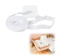 JSMTKJ 8 m Correa para Cuna de Bebé, Fijación para Camas Auxiliares, Universal Fijación de Cuna Auxiliar para Proteger Bebé, Blanco