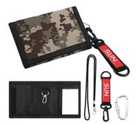 JSMTKJ Cartera de Camuflaje para Niños y Adolescentes Delgada en Tela de Lona, con Cremallera y Gancho de Metal,Impermeable y Durable, para Escuela, Deportes o como Regalo de Cumpleaños Especial