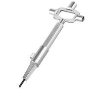 JSMTKJ Llave Multiusos Llave de Arquitecto Universal con Escala de Medición para Cilindros Aleación de Zinc Ultraresistente Ideal para Construcción/Emergencias/Sacacorchos