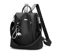 JSNOM Mochila Mujer Bandolera Casual: Bolso de Mochila Mujer Antirrobo Pequeña Elegante Impermeable Daypack para Universidad Deportiva Escuela Compras, Negro , S