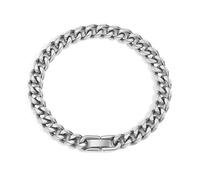 JSNOM Pulsera para hombre de acero inoxidable Regalos: pulseras cadena de cuba negra y dorada para Navidad, Día del Padre, San Valentín, regalo de cumpleaños, regalo de amor, joyas para hombres