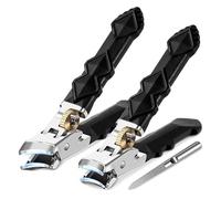 Jsnwernb Cortador de uñas | Cortador de uñas Biselado de acero inoxidable | Conjunto de portátil plano y angulado para manicura diaria en casa y desplazamientos masculinos