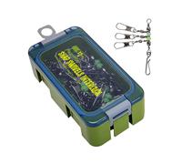 Jsnwernb Esmerillones para Señuelos de Pesca | 15 Piezas Acero al Carbono Material de Lanzamiento con Perla Luminosa - Conector para Agua Salada Esmerillón de Pesca - Para Agua Salada, Dulce, Estanque