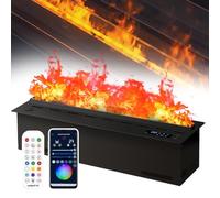 json2xml Chimenea de Vapor 3D, controlada por aplicación, con Suministro automático de Agua, Llama Que Cambia de 9 Colores, Chimenea eléctrica empotrada con Control Remoto 100cm/39.3in