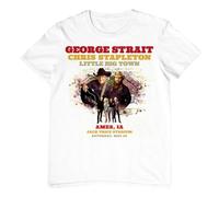 JSONBS George Strait Chris Stapleton Tour Shirt Short Sleeve ShirtWhite3XL