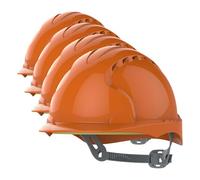 JSP Casco EVO 2 Visera Media con ventilación y Ajuste deslizable Naranja (AJF030-000-800) (Paquete de 4)