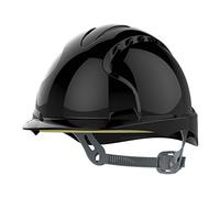 JSP Casco EVO 2 Visera Media con ventilación y Ajuste deslizable Negro (AJF030-001-100)