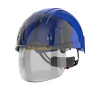 JSP Casque de Travail écran crémaillère ventilé EVO VISTAshield Bleu/Fumé - Protection EPI