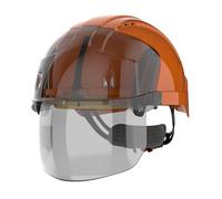 JSP Casque de Travail écran crémaillère ventilé EVO VISTAshield Orange/Fumé - Protection EPI