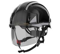 JSP Casque Double norme crémaillère EVO VISTAshield Dualswitch CR2 Noir/Fumé - Protection EPI