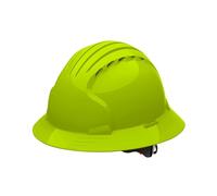 JSP EVO 6161 Deluxe - Casco Duro ventilado de ala Completa, Verde Lima, trinquete de Rueda (AJQ170-00S-204)