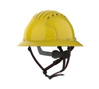 JSP EVO 6161V Casco de escalada ascendente de ala completa, trinquete de rueda, amarillo, ventilado (AKU260-000-204)