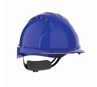 JSP EVO3 Comfort Plus Casco Obra, Ventilado, Rueda de Ajuste, Azul