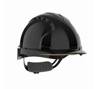 JSP EVO3 Comfort Plus Casco Obra, Ventilado, Rueda de Ajuste, Negro