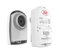 JSP Filtros P3 PressToCheck (1 Par) para Force 8 y Force 10, Recambio | Protección sílice, madera, lijado y moho. Compatible con semimáscara y máscara completa JSP. EN 143.