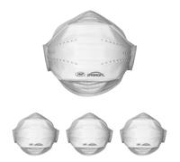 JSP Mascarilla desechable de pliego horizontal SpringFit FFP2 421 (Caja de 10) - BGA122-202-000 (Paquete de 4)