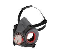 JSP Mascarilla pequeña Force 8 gris/rojo (F8-810) sin filtros (BHG003-1L5-000)