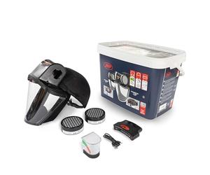 JSP POWERCAP ACTIVE Respirador de Presión Positiva - Batería 8 h - Carga USB - Protección Antipolvo y Partículas - Gorra de Seguridad - Para Agricultura, Limpieza, Barrido y Lijado - EN 12941 y EN 812
