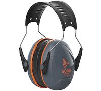 JSP Orejeras Sonis Compact con diadema sobremoldeada copa gris oscuro/naranja alta visibilidad (SNR 32) (AEB030-0AY-000)
