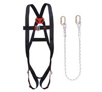 JSP SPARTAN Kit de Retención - Negro - Talla Única - Arnés Anticaídas y Elemento de Amarre - Para Mantenimiento de Estructuras, Cubiertas, Andamios y Plataformas Elevadas - EN 361 y EN 354