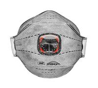 JSP SpringFit 436ML FFP3 Mascarilla Plegable con Válvula y Carbón Activo | Protección polvo fino, sílice, aerosoles. Capa de carbón activo contra olores. Envasada. EN 149.
