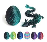 JSRHEEM Huevo de dragón místico 3D con dragón que nace, regalo único de fantasía y decoración mágica de Pascua para coleccionistas y fanáticos de la decoración (láser de dragón verde y negro)