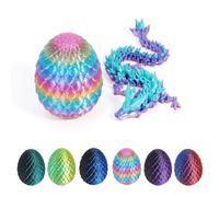 JSRHEEM Huevo de dragón místico 3D con dragón que nace, regalo único de fantasía y decoración mágica de Pascua para coleccionistas y fanáticos de la decoración (azul láser de pulpo azul)