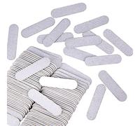 JSRQT 100pcs Mini Limas de Uñas Profesionales 180/240 Limas para Uñas Acrilicas para Uñas de Gel Doble Cara Tablero De Esmeril para Uso Doméstico y Salón Herramientas de Manicura (Plata)