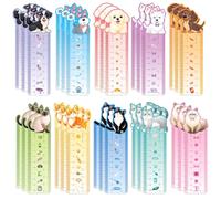 JSRQT 30 Piezas Marcapaginas Libro Gato Perro Animales Bookmark Marcadores Personalizado Marca Paginas para Niños Estudiantes Originales Punto de Regla Clip Lectura Oficina Bonitos Papel Arte