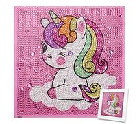 JSRQT 5D Niños Unicornio Diamante Pintura por Número Kit,DIY Diamond Art Painting Manualidades Arte (18x18CM)