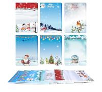 JSRQT Navidad Notas Autoadhesivas 6 Estilos Adhesivas de Dibujos Diseño Navideñas Mini Sticky Notes Bonitas Regalos para Hogar Escuelas Infantil Blocs Colores Navideño Papá Noel MuñEco Nieve