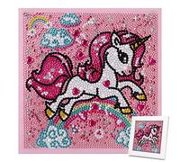 JSRQT Niños 5D Diamante Pintura por Números Kit,DIY Diamond Art Painting,Unicornio Diamante Arts Craft (18x18CM)