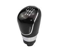 JSRVQKMS Pomo Palanca de Cambios para Ford para Fiesta 2008-2012 Accesorios De Estilo Coche 5/6 Velocidad Perilla Cambio Marchas Manual Polaina Funda Arranque Collar(6-Speed Black)