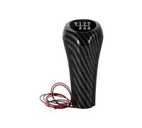 JSRVQKMS Pomo Palanca de Cambios Perilla De Palanca Cambios Coche 5 Y 6 Velocidades con Retroiluminación LED para BMW E39 E60 E61 E46 E82 E87 E90 E91 E92 X1 X3 X5 M5(6 Speed Carbon Fiber)