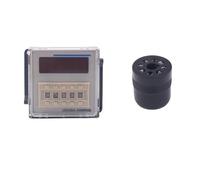 JSS48A retardo de encendido 380V pantalla digital 220V relé de tiempo DH48S control pausa reinicio 24V(Relay+welding base,220VAC)